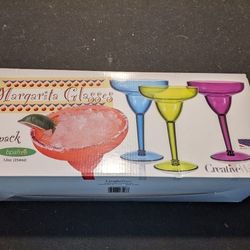 4 Pack Margarita Plastic Cups