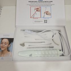 NuDerma Clinical Skin Therapy Wand - Portable Skin Therapy Machine w 6 Fusion Neon + Argon Wands – Anti Aging - Clarifying - Skin Tightening & Radianc