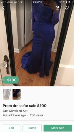 Royal blue prom dress