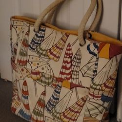 Pottery Barn Large Beach Bag Tote With Rope Handles