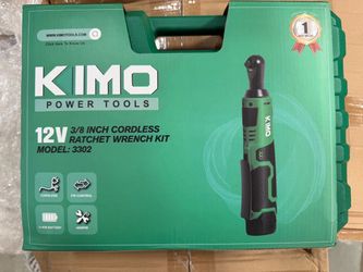 KIMO 12V 3/8 Inch Cordless Ratchet Wrench Kit