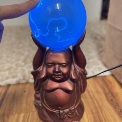 Buddha Holding Orb That Lights Up! Works! 
