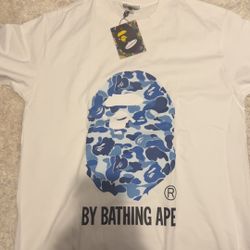 blue bape shirt