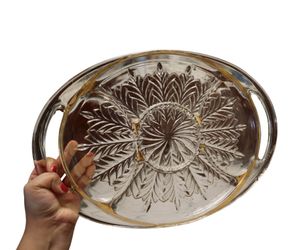 Vintage Jeannette Glass Five Section