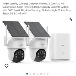 AOSU Security Cameras Outdoor Wireless, 2 Cam-Kit