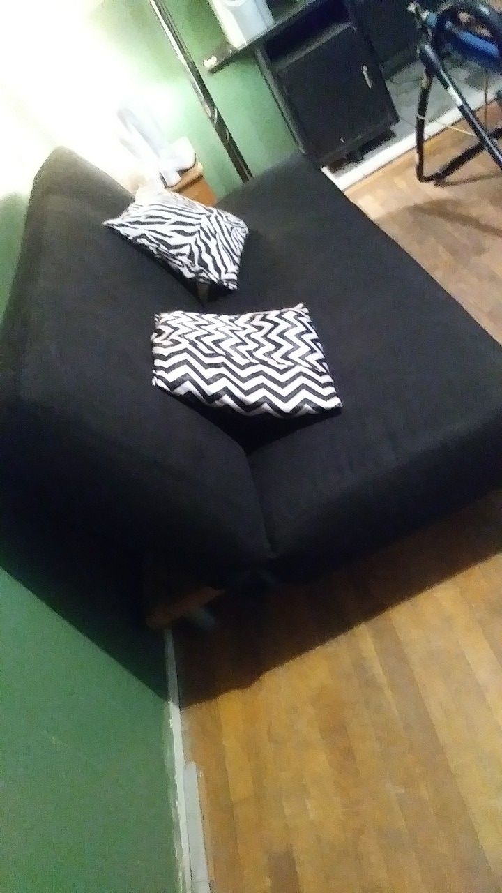 Black Futon and thick futon cover