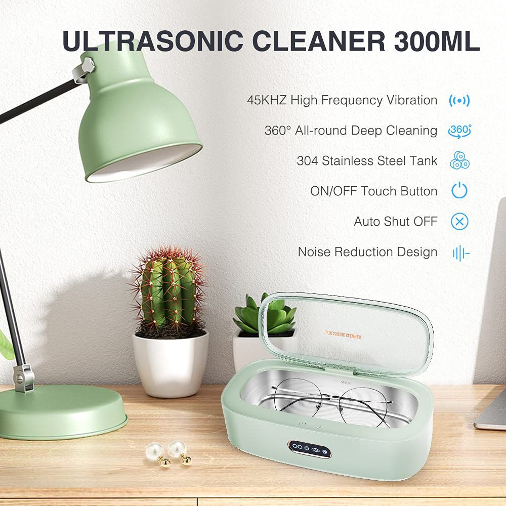 Jewelry Cleaner, Ultrasonic Cleaning Machine, Ultrasonic Cleaner for Ring, Earing, Glasses, Cosmetic Brush, Watches, Coins