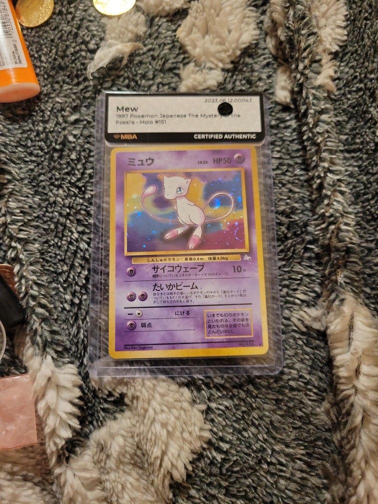 1997 Pokemon Japanese They Mystery Of The Fossils Holo #151 Mew