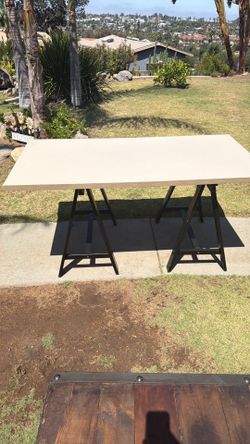 Trestle style desk