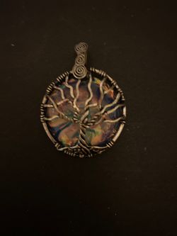 Moonstone tree of life necklace in sterling silver