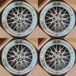 4X New Staggered Set 19 x 8.5/9.5 BBS LM Style Wheels Rims 5x120 ET:35/38 CB:72.6 Gray Machined Lip For F30 F32 E90 E92 E60