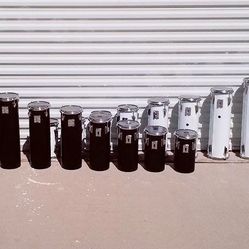 Full Sets of 8 Tama Octobans, single headed black and double-headed white