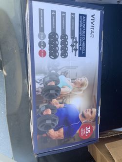 Vivitar Adjustable Dumbbell Set - 35lbs