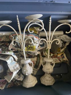 White Candle Stands