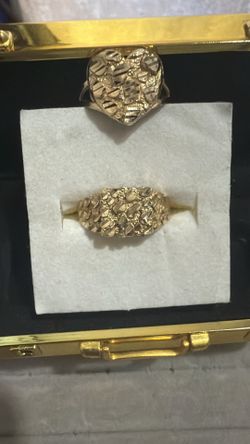 Heart ring nugget 10k gold