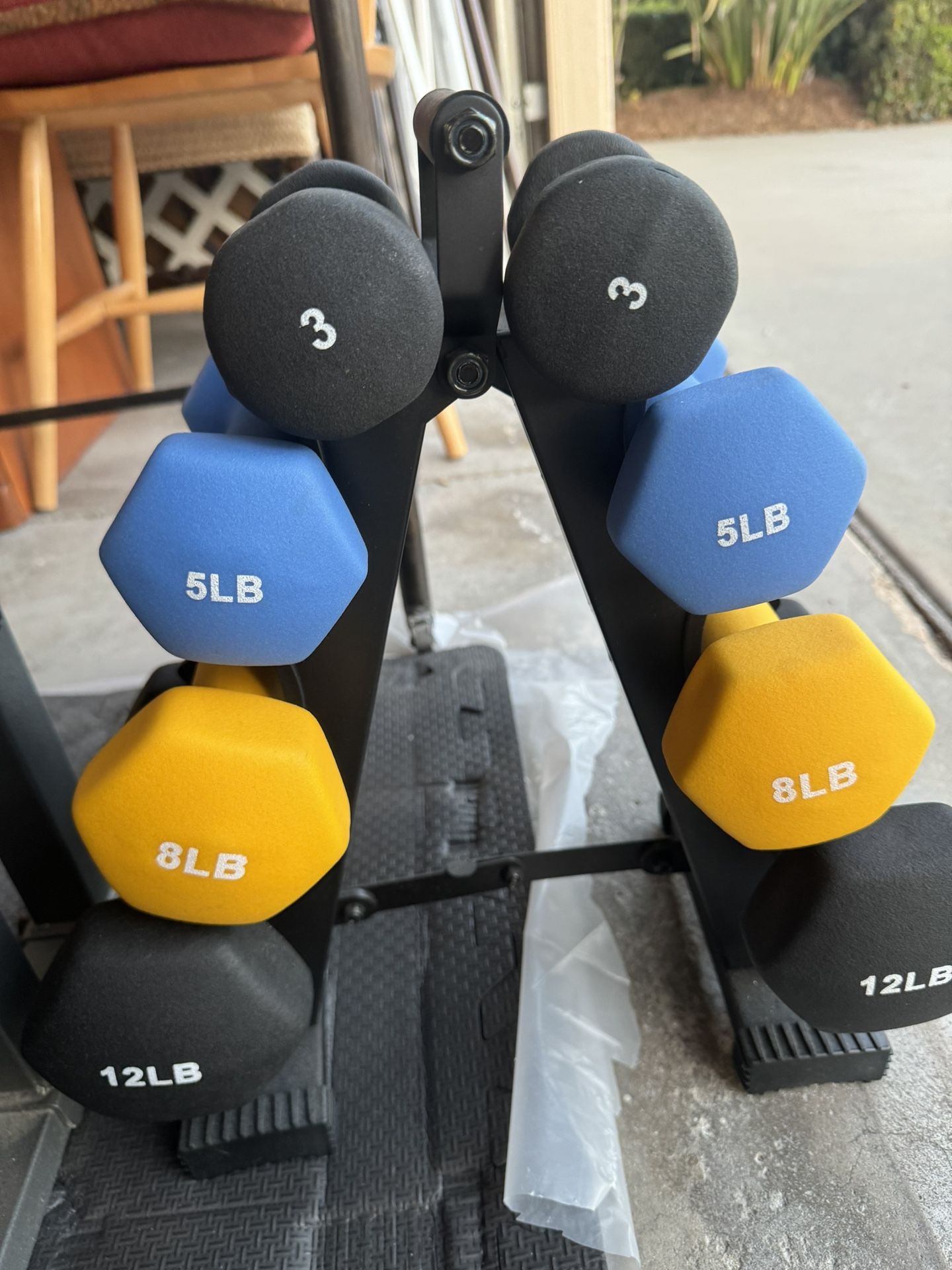 Dumb Bell Set with Rack 