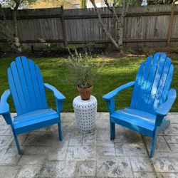 Adirondack Chairs And Table 