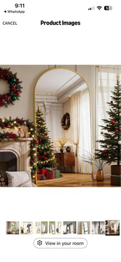 Mirror gold color frame 76”L 34”w