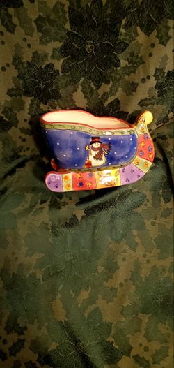 Porcelain Christmas sled