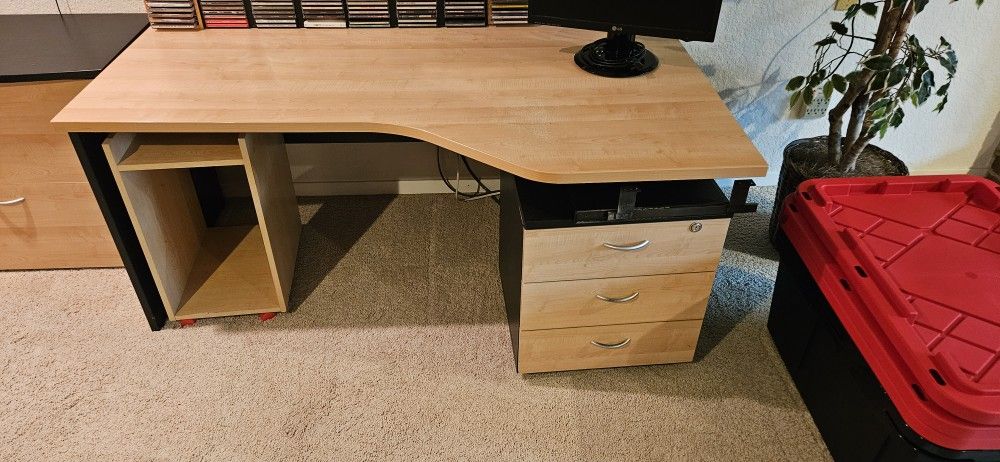Desk And Drawer Set