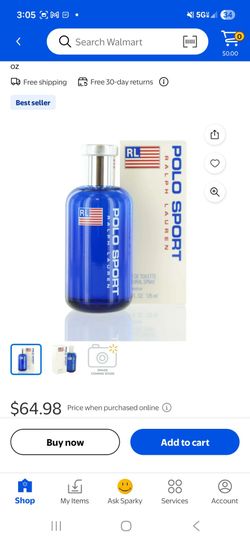 Bottle of Polo Sport  Ralph Lauren Blue