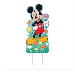 Disney Mickey Mouse Christmas Metal Yard Stake