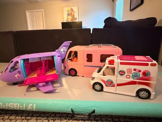 Barbie RV Camper, Plane and Ambulance
