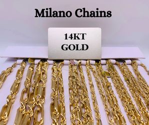 14K Gold Italian Milanos! Limited Stock, See Description For Sizes