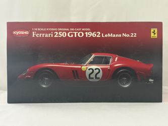 Kyosho 1:18 Ferrari 250 GTO 1962 Le Mans No. 22 – Brand New, Mint in Styrofoam