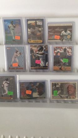 Nine Barry bonds cards