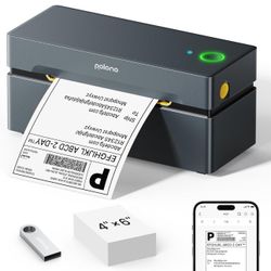Bluetooth Thermal Shipping Label Printer, Wireless 4x6 Shipping Label Printer for Small Business, Support iOS, Android, Windows, Mac. Compatible with 