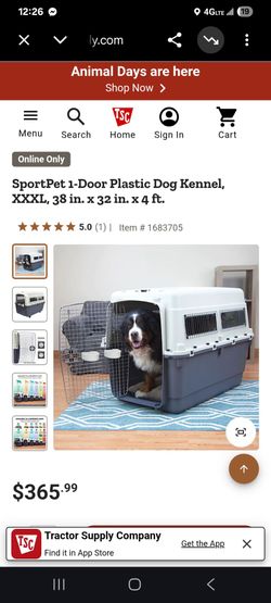 XXXL Dog Plastic Strong Create / brand new in the box never used.