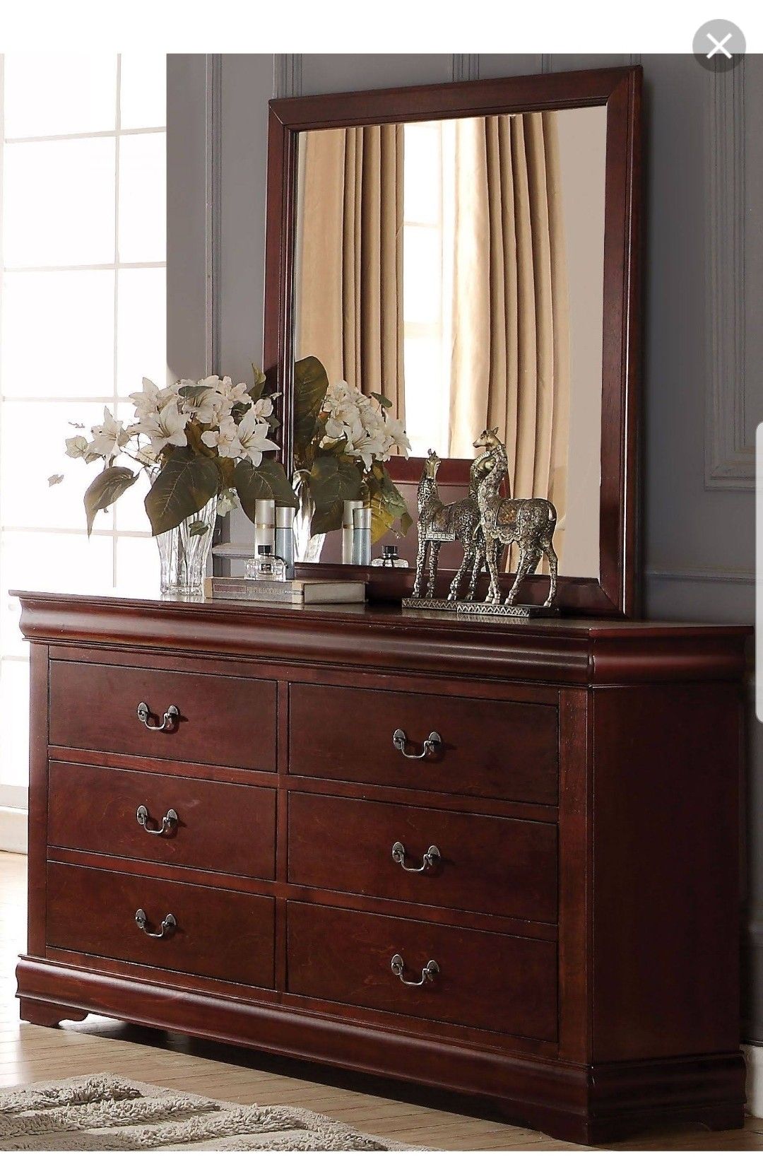 Dresser and mirror