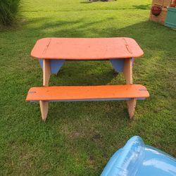 Kids Hand Made Picnic Table 