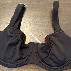 NWT Victoria's Secret SWIM Essential Wicked Bikini Top Solid Black Size 36D