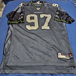 Used Seattle Seahawks Patrick Kerney Reebok Jersey, Men's XL 