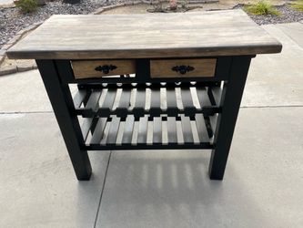 Rustic Kitchen Island - Wood