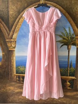 Junior Bridesmaids Dress|Pink|-Size 14