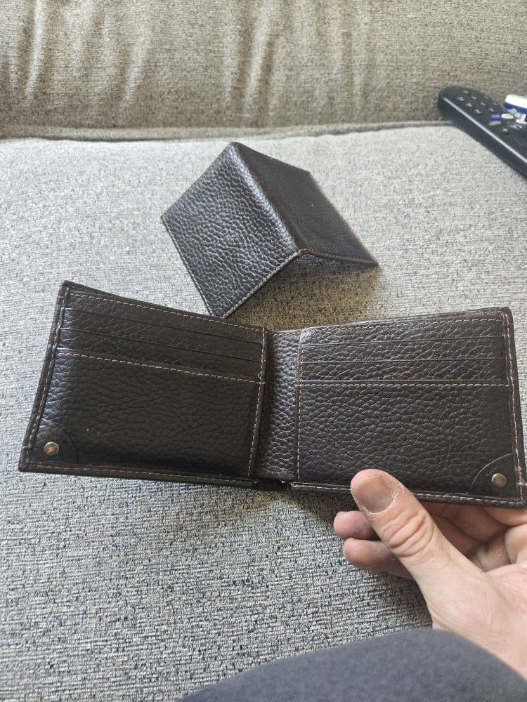 Leather wallet W/ Insert