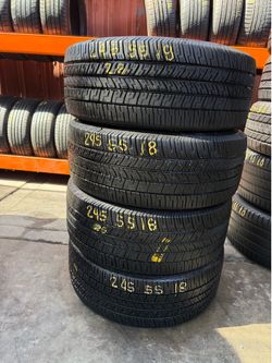 18” tires goodyear 245/55/18 semi new with free installation $250