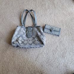 Coach purse &  matching wallet 