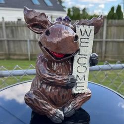 Mr. Moose welcome to statue