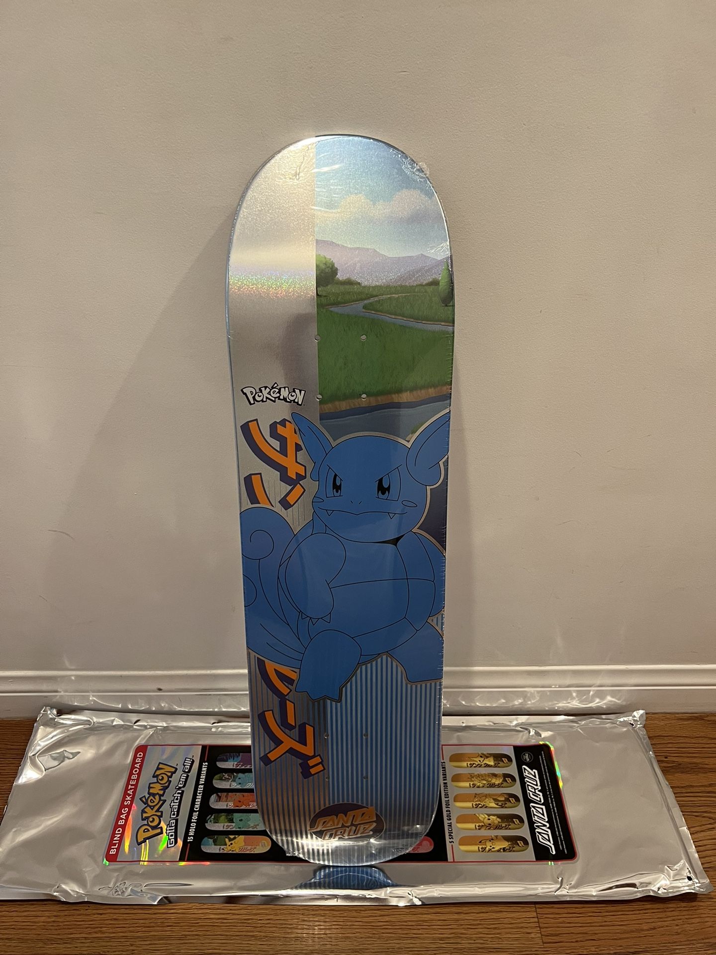 Santa Cruz x Pokémon Blind Bag Skateboard Deck *WARTORTLE* Opened