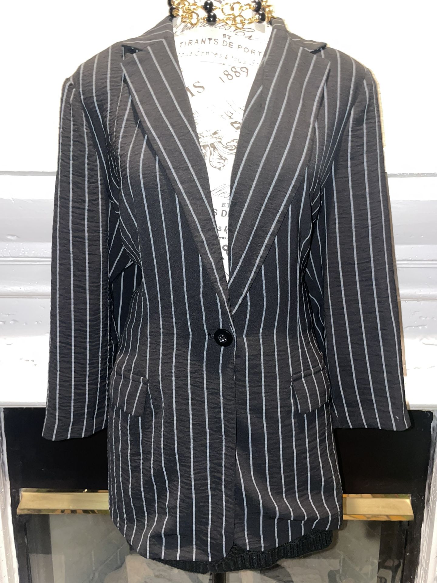 NYCC Black Striped Blazer Jacket