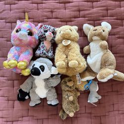 Mixed Lot Of Ty 7 Beanie  Boos And Other