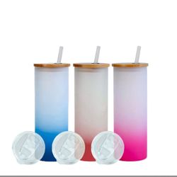20oz Sublimation Blank GRADIENT GLASS SKINNY TUMBLERS