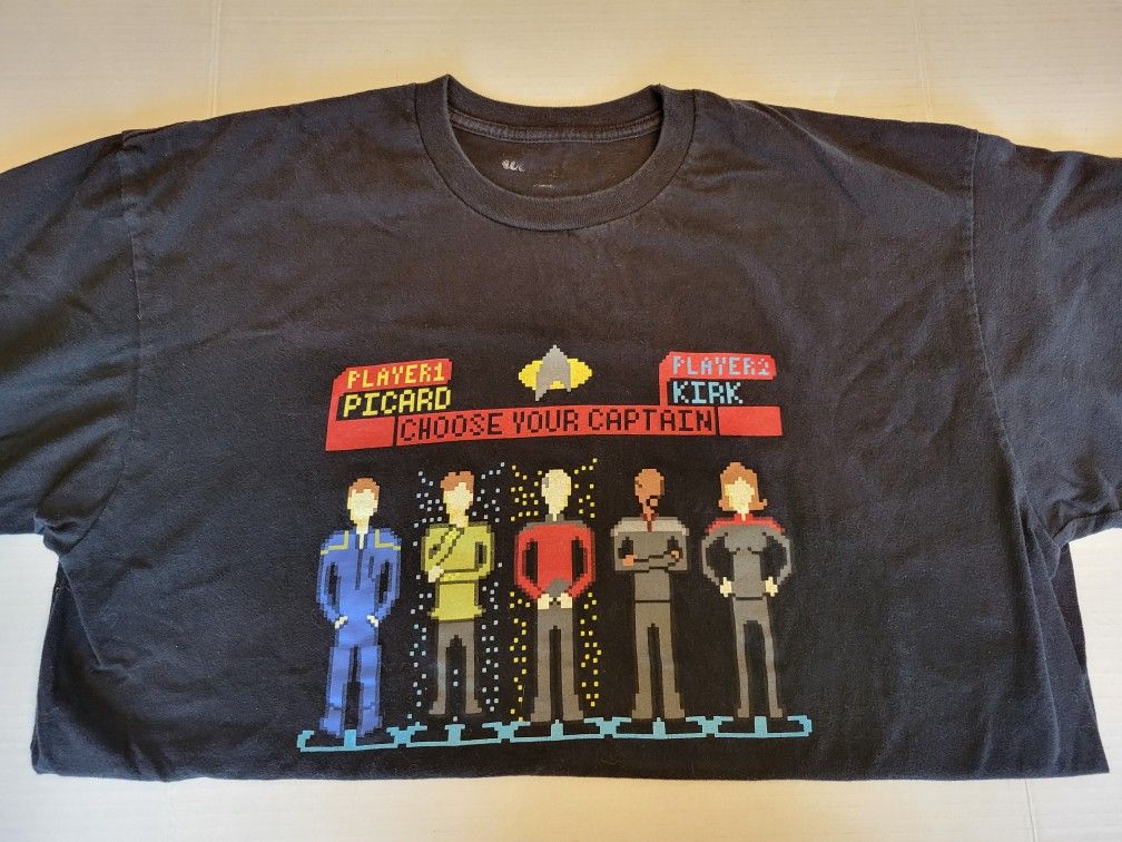 Junk Food Brand Star Trek Tee Computer Game Theme Men's XL