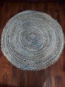nuLOOM Otelia Hand Braided Denim and Jute Area Rug