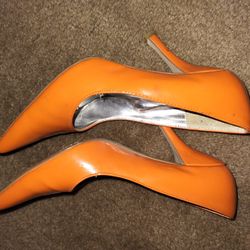 Orange Pumps Heels