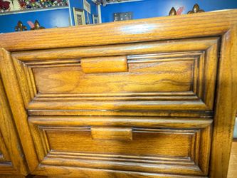 Solid Wood Dresser with Two Drawers